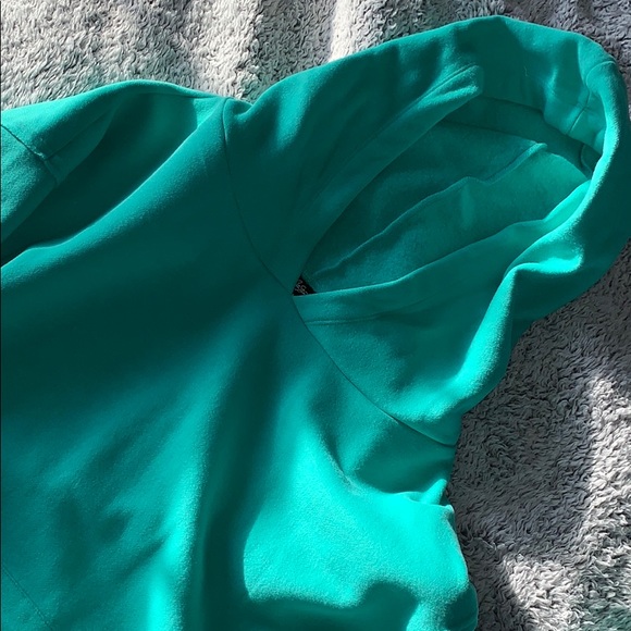 Medium Teal High Low Super Soft Hoodie - Picture 7 of 8